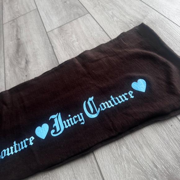 VINTAGE 2000'S Y2K Juicy Couture Scarf with Blue Logo - Picture 3 of 5